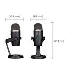 Blue Yeti Nano Premium USB Condenser Microphone - Black-No-latency monitoring: Monitor your audio recordings with precision thanks to the onboard headphone output and volume control, ensuring great sound every time