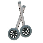 Drive Medical - Ensemble combiné de grandes extensions de pieds et de roues de 5 po-Gris, caoutchouc
