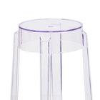 Tabouret de comptoir transparent de 25,75 po de haut (FH-118-APC1-GG)-À la hauteur de comptoir