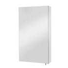 Armoire à pharmacie avec miroir, acier inoxydable poli-Porte en miroir