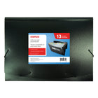 Staples - Classeur extensible à 13 pochettes  - Format lettre - Noir-Polypropylène durable pour un usage intensif