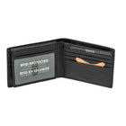 Roots - Portefeuille mince pour hommes avec aile d'identification supérieure - Noir-2 poches à fente