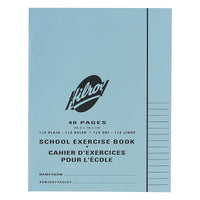 Cahier d'exercices pour l'école Hilroy - 1/2 uni et 1/2 ligné - 40 pages - paquet de 25-Format des 20 feuilles: 7 1/8 po x 9 1/8 po