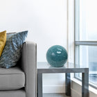 Simple Designs -Lampe de table boule de pierre de 7 3/4 "- Sarcelle-Garantie limitée d'un an