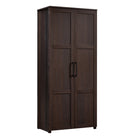 Sauder - HomePlus Armoire de rangement - Dakota Oak-Le rangement caché derrière les portes garde l'encombrement hors de vue