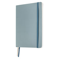Gry Mattr - Cahier de notes A5 à couverture souple, papier de pierre ligné, 160 pages, bleu clair-160 pages lignées