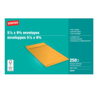 Staples - Enveloppes kraft pour catalogue avec rabats gommés, 5 7/8 x 9 5/8 po, 24 lb, brun, boîte de 250-Idéales pour l'envoi de catalogues, livrets, brochures et documents de plusieurs pages