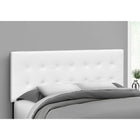 Monarch Specialties - 6002Q Lit Queen Tete De Lit Simili - Cuir Blanc-Dimensions du produit: 47,5 pouces H x 63 pouces L x 3 pouces P