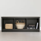 South Shore - Toza - Banc d’entrée avec rangement - Noir antiqué-Matériau: Panneaux de particules laminés, MDF