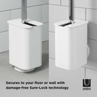 Umbra FLEX - Brosse de toilette et son support à couvercle mural ou autoportant, blanc-8