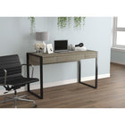 Safdie & Co. Bureau d'ordinateur à 3 tiroirs, 50 poL, Taupe foncé et métal noir-Le design multifonctionnel et la finition aspect bois neutre ajoutent de la polyvalence au style - placez ce bureau n'importe où, du bureau, à la chambre à coucher, au salon