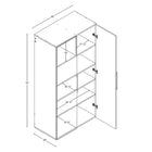 Prepac™ - Grande armoire de rangement HangUps, 36 po-Poignées au fini nickel satiné