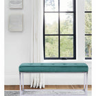 Plata Decor - Cisne Chome Banc avec Velvet Top - Vert-Essuyer
