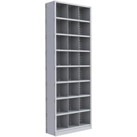 Metalware – Étagère enclenchable RK447, 9 tablettes, 36 x 24 x 100 (po), gris pâle-Système de tablettes ajustables offrant un espace de rangement solide, mais économique qui convient à vos besoins
