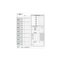 Pyramid Cartes de temps hebdomadaires Time Systems 331-11 pour les horodateurs de série 1000, paq./100-Carte de temps recto verso pour enregistrer les heures de poinçonnage des employés pour chaque jour de la semaine