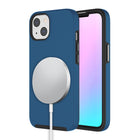AXS - PROTech coque anti-choc avec une durabilite militaire compatible avec MagSafe pour Apple iPhone 13 mini,Bleu Cobalt-Resistant aux chocs