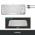 Logitech - MX Keys Mini Minimaliste Clavier Sans Fil Illuminé - USB-C - Gris Pale-Multiples Ordinateurs, Un Flow : Groupez le fin MX Keys Mini avec MX Master 3 ou MX Anywhere 3 et frappez sur plusieurs ordinateurs et ordinateurs portables en un seul flux de travail fluide