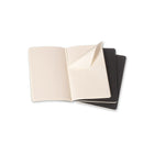 Moleskine – Journal, ligné, grand format, noir, Paquet de 3-40 feuilles par journal, les 16 dernières feuilles étant détachables