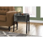 Monarch Specialties - 3584 Table D'Appoint - 23 po H/Fausse Pierre Grise/Metal Noir-Dimensions du produit: 23,25 po H x 18,5 po L x 11,75 po P