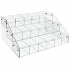 Eddie's - Présentoir de comptoir à trois niveaux - 16"P x 11-3/4"L x 7"H - Transparent-Présentoir de comptoir