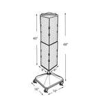 Azar Displays – Présentoir à panneaux perforés emboîtables sur 4 côtés, base carrée, tour, 40 x 8 x 8 po, blanc (703388-WHT)-Dimensions : 40 haut. x 8 larg. x 8 prof. (po)