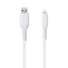 Basic Tech - Câble Lightning Tressé de 6 pi - Blanc-Élégant et sans enchevêtrement