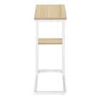 Monarch Specialties - 3677 Table D'Appoint - 25 po H/Naturel/Metal Blanc-Garantie : 1 an limite pour les pieces