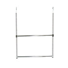 Oceanstar – Tringle d'armoire réglable portable à 2 niveaux, chrome-Facile à déplacer et transporter
