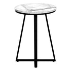 Monarch Specialties - 2178 Table D'Appoint - 22 po H/Marbre Blanc/Metal Noir-8