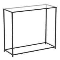 Safdie & Co. 31L Table Console - Verre Métal - Noir-Embellissez votre entrée, votre couloir, votre salon ou votre bureau avec cette table d'appoint de style rectangulaire.