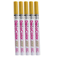 JAM Paper - Marqueur de peinture opaque à pointe fine, doré, 5/paquet (7665885G)-La pointe fine de calligraphie de ce marqueur vous permet de créer des motifs détaillés