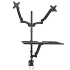 TygerClaw – Bras extensible pour deux moniteurs, pour poste de travail assis/debout (TYDS10022BLK)-Format universel : Support novateur pour moniteur d'ordinateur de bureau, convenant aux moniteurs à écran plat ACL et DEL de 13 po à 17 po