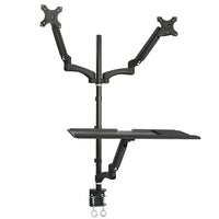 TygerClaw – Bras extensible pour deux moniteurs, pour poste de travail assis/debout (TYDS10022BLK)-Format universel : Support novateur pour moniteur d'ordinateur de bureau, convenant aux moniteurs à écran plat ACL et DEL de 13 po à 17 po