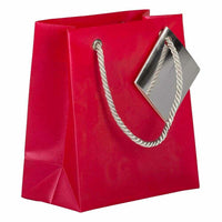 JAM Paper - Sacs à provisions opaques - Mini - 5 3/4 x 5 3/4 x 2 1/2 - Rouge - Vrac 100 sacs/paquet-La couleur rouge
