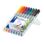 Staedtler – Lumocolor Marqueurs non permanents effaçables à l'eau – pointe extrafine – couleurs assorties – paquet de 8  -Couleurs variées