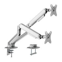 Uplite Double Support de Bureau Pour Moniteur Deux Bras Entièrement Ajustable, Articulé, Pour 2 Ecran de jusqu'à 32 po-Compatibilité - Double support de moniteur convenant à la plupart des écrans de 17 à 32 pouces et de 19,8 lb de poids avec des trous de montage arrière de 75 x 75 mm ou 100 x 100 mm, Capacité de poids: 3-9 kg (6,6 lb-19,8 lb).