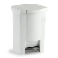 Poubelle à pédale, blanc, 19 L-Poubelles à pédale
