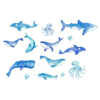 WallPops - Kit d'art mural non-sens nautique-Stickers Enfants baleine