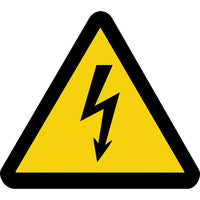 Accuform Signs - Étiquettes De Sécurité Avertissement Iso - Électricité, 2po x 2po, Vinyle, Pictogramme-Type d'affichage Adhésif