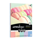 Astrodesigns - Couverture - Macaron Pastel - 130m - Paquet de 50-Vous obtiendrez 10 feuilles chacune de papier cartonné de couleur Gomme balloune, Pêche pimentée, Menthe amusante, Étoile, et Bleu colonial pour que vous puissiez faire preuve d’imagination pour toutes vos créations.