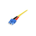 StarTech  Câble de raccordement à fibre optique duplex monomode LC à SC, 4m-Convient aux installations aux codes de construction restrictifs, cote LSZH