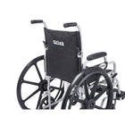 Drive Medical – Fauteuil de transport Poly-Fly avec repose-pieds escamotables avec siège de 18 po-Roues à dégagement rapide de 24 pouces pouvant être retirées pour passer d’un fauteuil autopropulsé à un fauteuil de transport