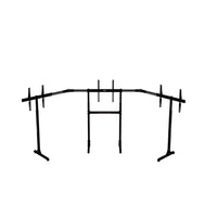 Course de niveau supérieur Stand indépendant à trois moniteurs-Le stand supporte des écrans triples de 32 - 65" permettant jusqu'à un énorme 195" de vision périphérique pour un réalisme incroyable.