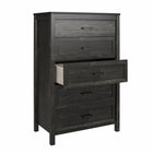 Ameriwood Home Beaumont - Commode à 5 tiroirs - chêne noir-En MDF laminé et panneau de particules, sa finition de type grain de bois lui confère une allure moderne à un prix raisonnable