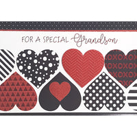 Rosedale Gold - Cartes de souhaits/Enveloppes - Joyeuse St-Valentin Petit-fils - 5-1/2 po x 8 po - paquet de 6-Imprimées sur un papier de qualité non couché