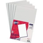Hilroy â€“ Bloc format légal, 8 3/8 po x 13 3/4 po, réglage large, paq./5 blocs-Tablettes au bord supérieur collé avec du papier lisse de 16 lb et couverture arrière rigide