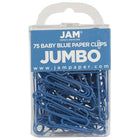JAM Paper – Trombones géants, bleu pâle, 5 paquets de 75, total de 375 (221819034g)-Longueur : 2 po