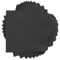 JAM Paper Serviettes à boissons - Petites - 5" x 5" - Noir - Paquet de 600 (5255620715b)-Serviettes cocktail en papier noir