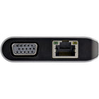 StarTech - Adaptateur multiport USB-C Mini station d'accueil de voyage USB-C avec HDMI 4K ou VGA 1080p-Ports externes : 1 port HDMI, 1 prise VGA (15 broches, D-Sub haute densite), 1 prise RJ-45, 2 ports USB 3.2 Type-A Gen1 (9 broches, 5 Gbit/s), 1 emplacement SD, 1 prise audio de 3,5 mm. Connecteurs hôtes : 1 port USB Type-C (24 broches, 5 Gbit/s), 1 port USB Type-C (24 broches, 5 Gbit/s))
