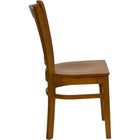 Flash Furniture – Chaise de restaurant HERCULES en bois, dossier à traverses verticales, fini cerisier (XUDGW0008VRTCHY)-Conception de dossier à traverses verticales
